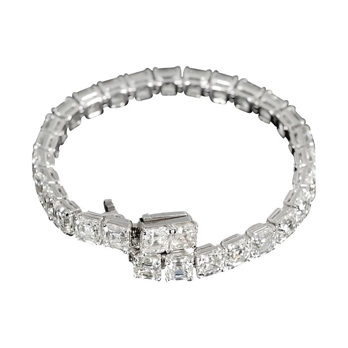 Tennisarmbånd - 18 kraat Hvidguld -  29.28ct. tw. Diamant (Natur)