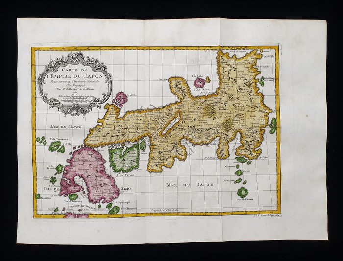 Asien - Japan / Tokyo / Yokohama / Osaka; La Haye / P. de Hondt / J.N. Bellin - Carte de l'Empire du Japon - 1721-1750