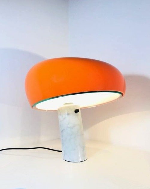 Flos - Achille Castiglioni - Bordlampe - Snoopy - Aluminium, Marmor