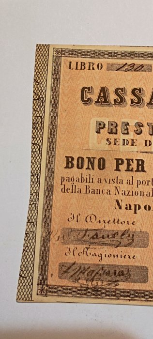 Italien. - 50 centesimi di Lire 1866 - Napoli Cassa Sociale di Prestiti e Risparmi - Gav. Boa. 06.1034.1