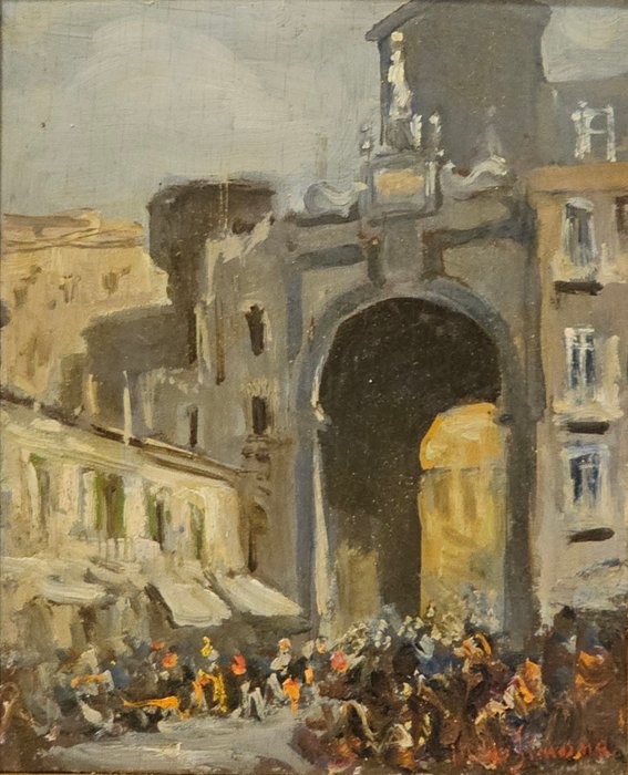 Michele De Simone (1893-1955) - Porta Capuana a Napoli