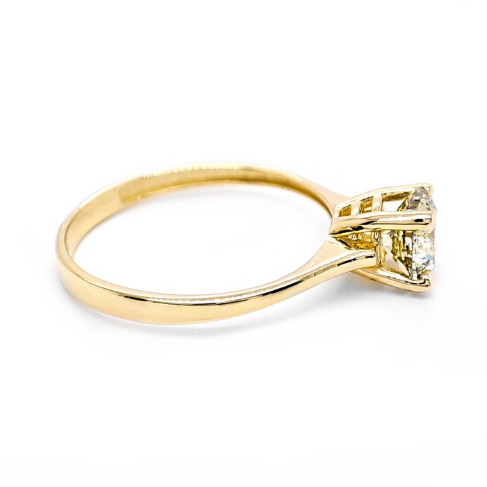 Ingen mindstepris - Ring - 14 karat Gulguld -  1.02ct. tw. Grå Diamant (Naturfarvet)