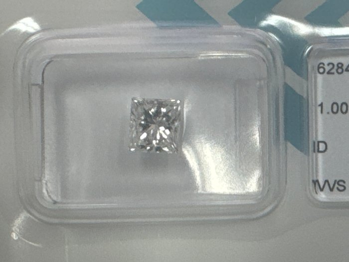 1 pcs Diamant  (Natur)  - 1.00 ct - D (farveløs) - VVS2 - International Gemological Institute (IGI)