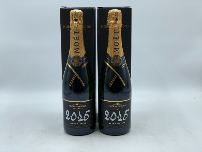 2015 Moët  Chandon, Grand Vintage - Champagne Extra Brut - 2 Flasker (0,75 L)