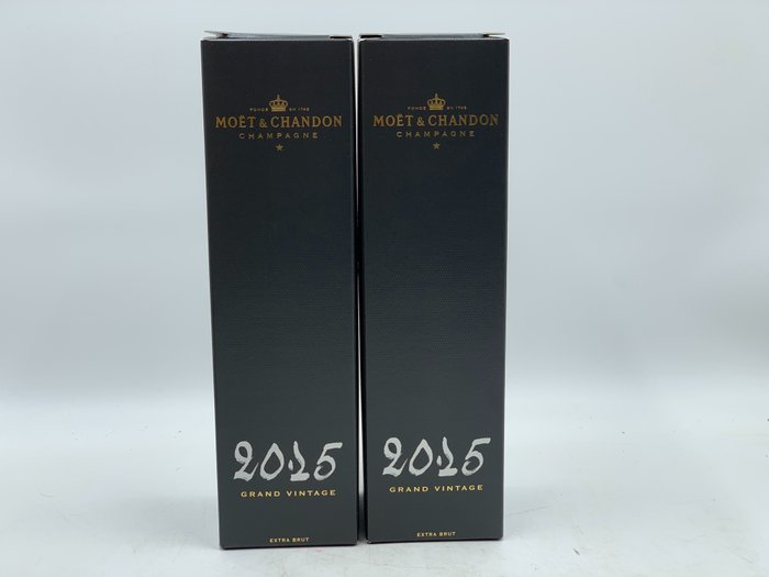 2015 Moët  Chandon, Grand Vintage - Champagne Extra Brut - 2 Flasker (0,75 L)