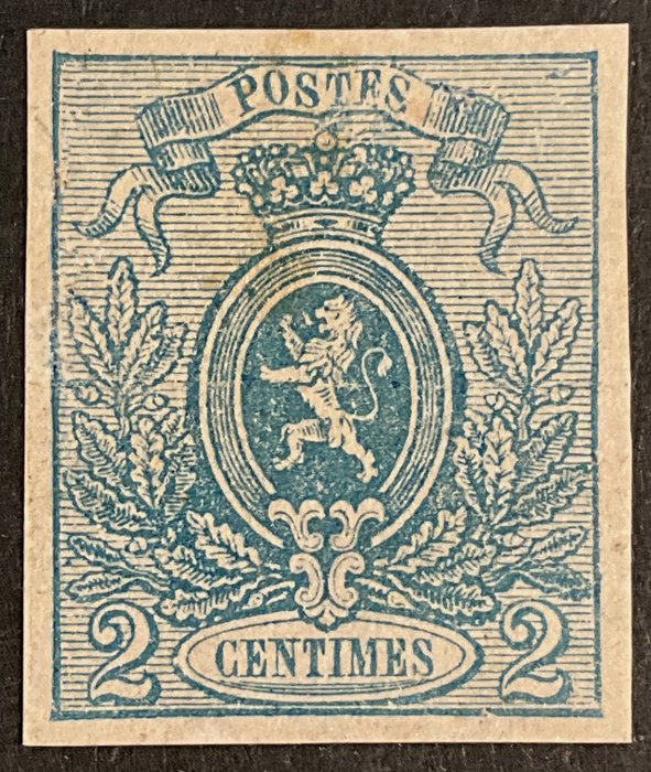 Belgien 1866/1867 - Lille Løve - 2c Blå - UNTOOTD - OBP 24 - ZONDER RESERVEPRIJS