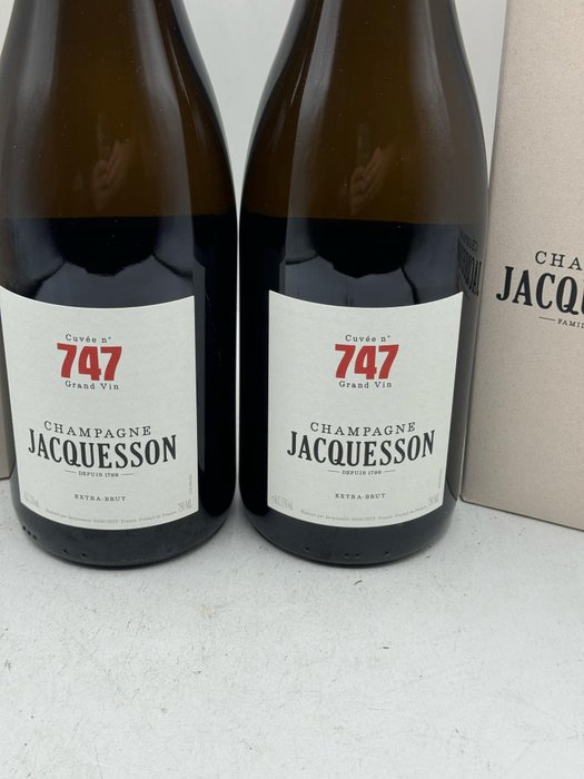 Jacquesson, Cuvée n°747 - Champagne Extra Brut - 2 Flasker (0,75 L)