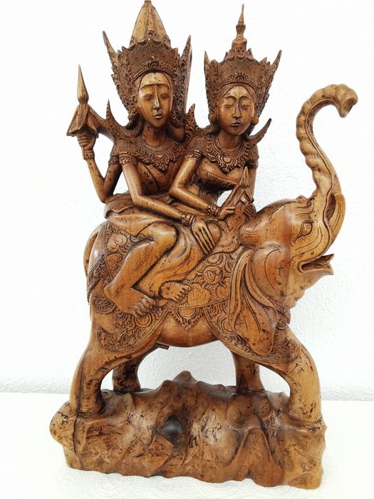 Rama  Sita on Elephant - Bali - Indonesien  (Ingen mindstepris)