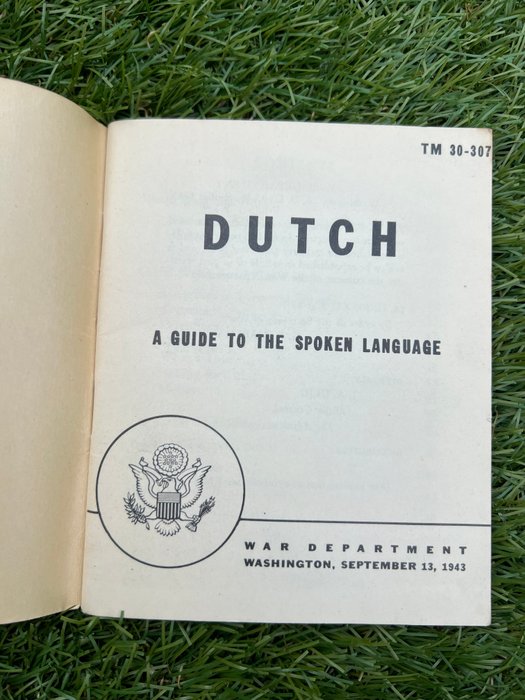 WW2 US Army Issue Soldiers Dutch Language Guide - Airborne - Ranger - Market Garden - Nijmegen - 1943