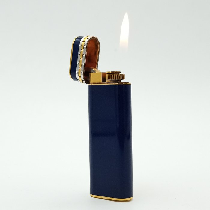 Cartier - Les must - Trinity - Blue lacquer - Lighter - forgyldt