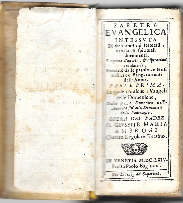 Giuseppe Maria Ambrogi - Faretra evangelica - 1664