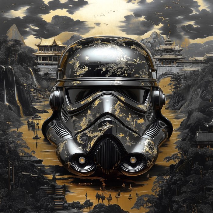 Artxlife - BlackGold Chinese Ancient Stormtrooper Mask [XXL]