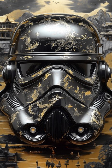 Artxlife - BlackGold Chinese Ancient Stormtrooper Mask [XXL]