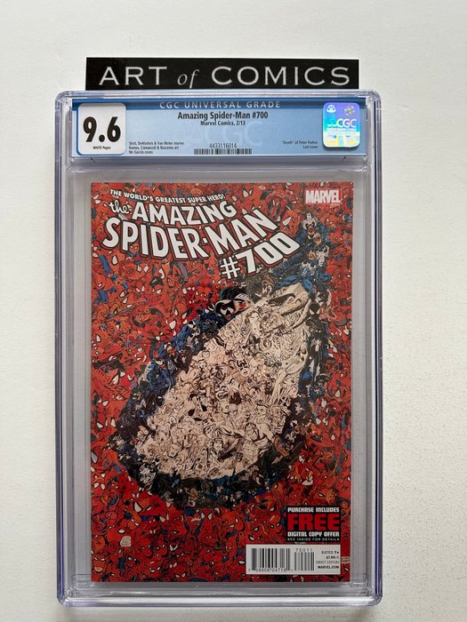 The Amazing Spider-Man #1 - "Death" Of Peter Parker - Last Issue - CGC 96 graded - Extremely High Grade!! - White Pages!! - 1 Graded comic - Første udgave - 2013