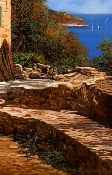 Guido Borelli - panni bianchi all'ombra