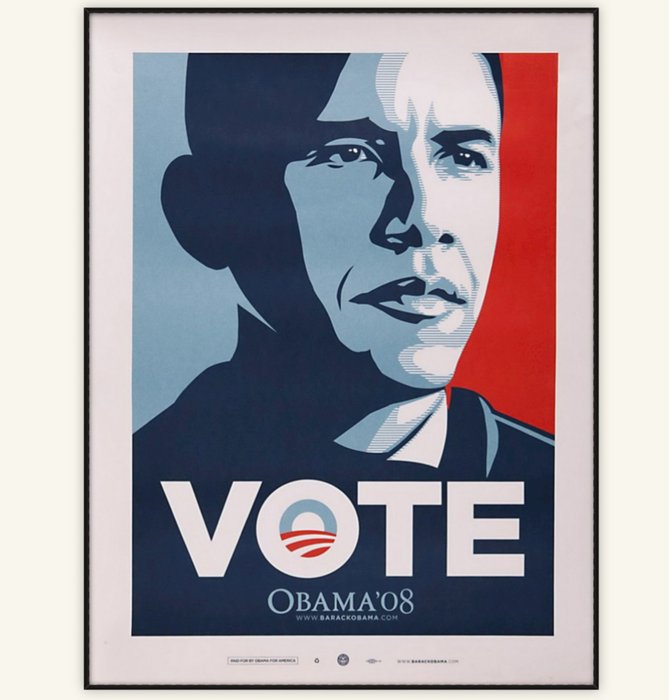 Shepard Fairey (OBEY) - Obama - VOTE - 2000'erne