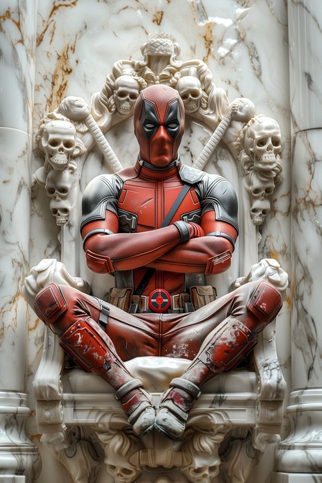 Artxlife - Deadpool Throne Marble Relief [XXL]