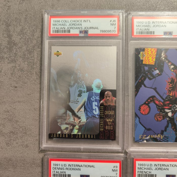 1991 to 1996 Upper Deck, Fleer Michael Jordan, Dennis Rodman PSA - 10 Graded card