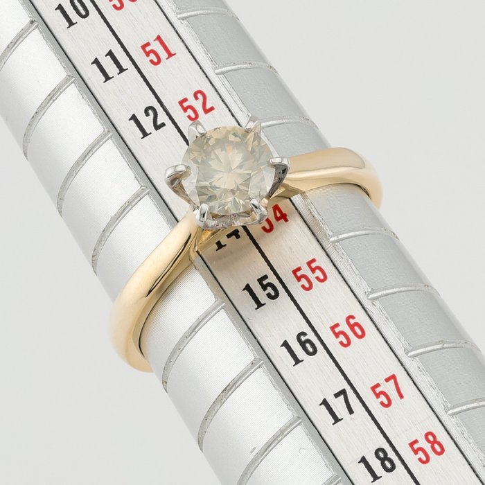 Ring - 14 karat Gulguld, Hvidguld -  0.75ct. tw.