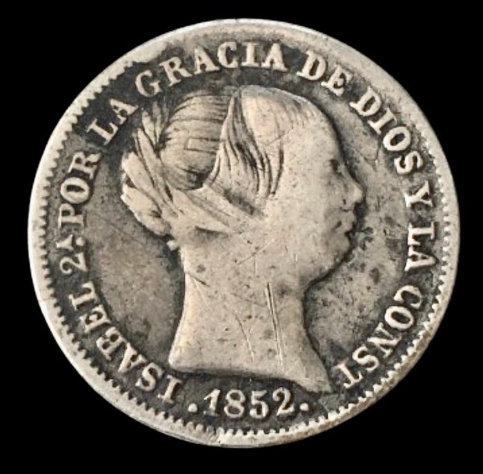 Spanien. Isabel II (1833-1868). Real - 1852 - Madrid - (R609)  (Ingen mindstepris)