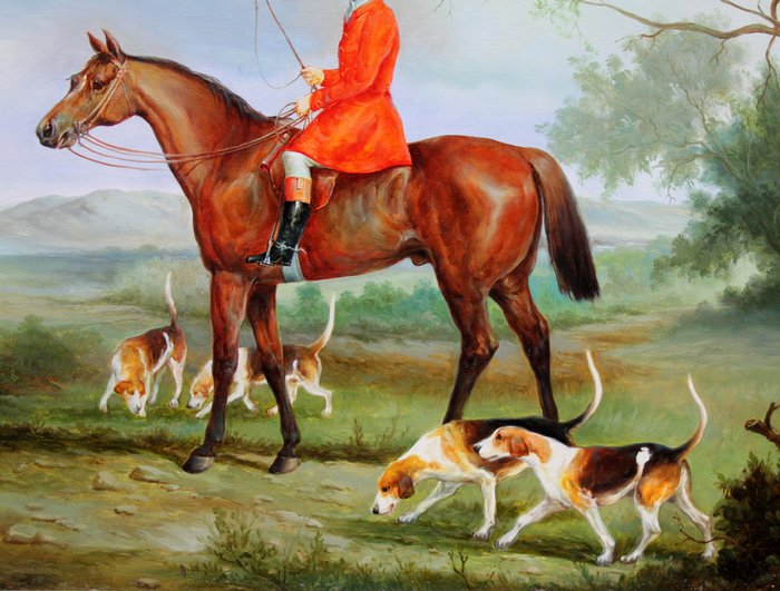 Benjamin Lander (XX) - Fox hunt scene