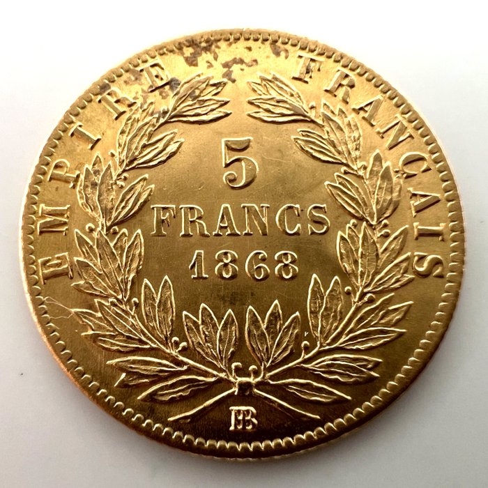 Frankrig Napoléon III (1852-1870) 5 Francs 1857 à 1868 (lot de 10 monnaies)