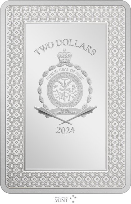 Niue. 2 Dollars 2024 Tarot Cards - The Tower, 1 Oz (.999)