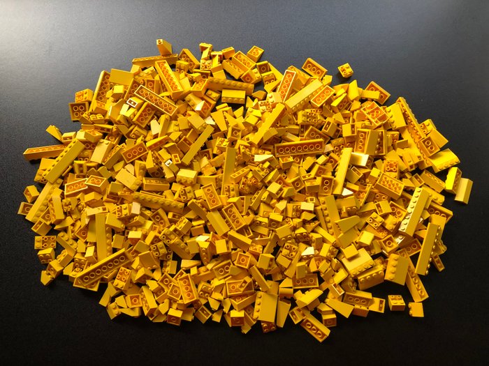 Lego - Geen serie - LEGO Partij van 1000 gram gele dakpannen