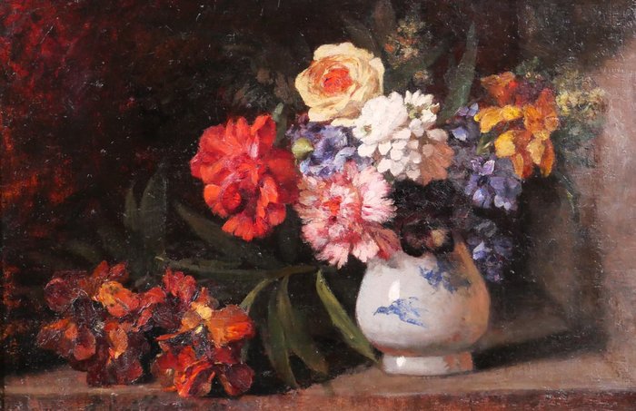 Ernest-Antony Guillaume (1831-1884) - Still life of flowers