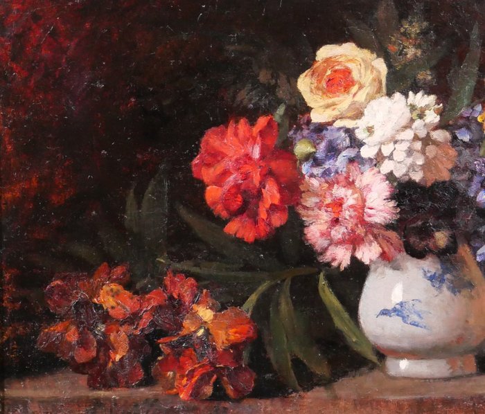 Ernest-Antony Guillaume (1831-1884) - Still life of flowers