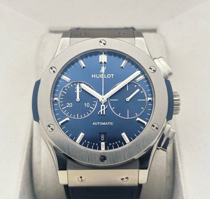 Hublot - Classic Fusion Chronograph Titanium Blue - 521.NX.7170.LR - Mænd - 2011-nu