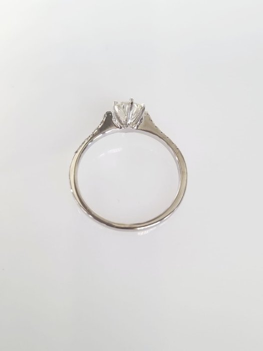 Forlovelsesring - 14 karat Hvidguld -  0.70ct. tw. Diamant (Natur)