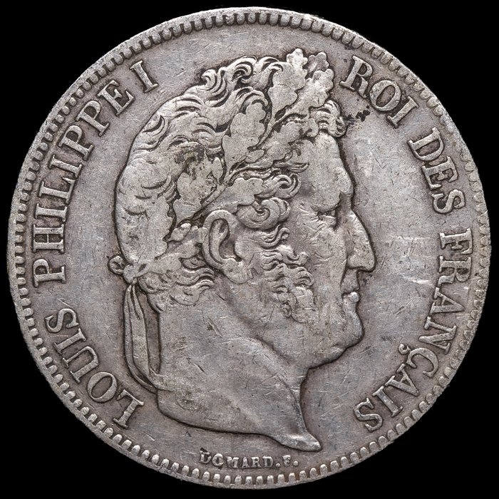 Frankrig. Ludvig-Filip 1. (1830-1848). 5 Francs 1837-K, Bordeaux  (Ingen mindstepris)