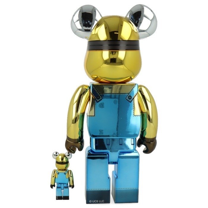 Medicom Toy Be@rbrick - 400%  100% Bearbrick set - Minion Stuart (Chrome ed.)