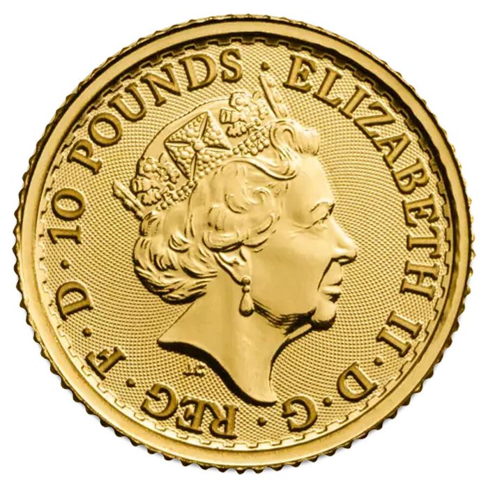 Storbritannien. 1/10 oz £10 GBP UK Gold Britannia Coin BU (Random Years)