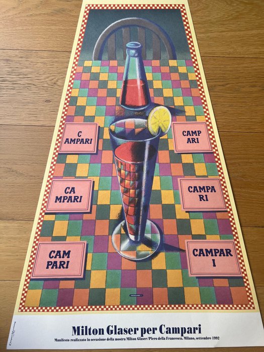 Milton Glaser - Poster Pubblicitario - Campari ( trapezio)