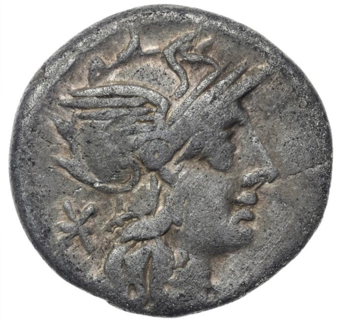 Romerska republiken. P. Maenius Antiaticus, 132 BC. Denarius  (Ingen mindstepris)