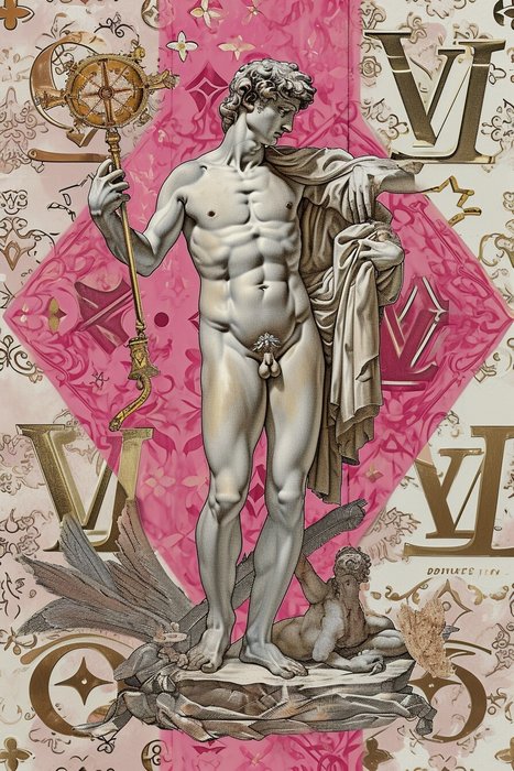 I_KONIQ (1969) - DAVID by MICHELANGELO branded VUITTON ex 2/10