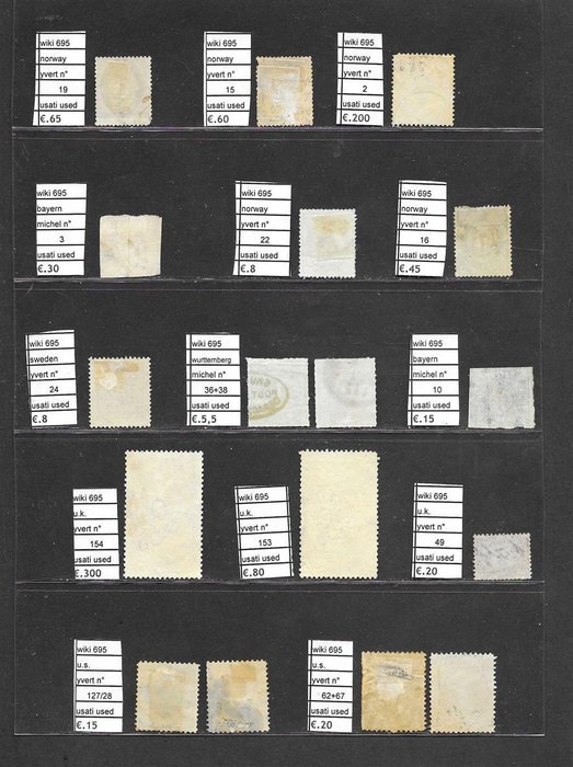 verden 1850/1950 - Samling af klassiske verdenslande stemplet og MH* +MNH** kat 2995 - yvert  scott sassone