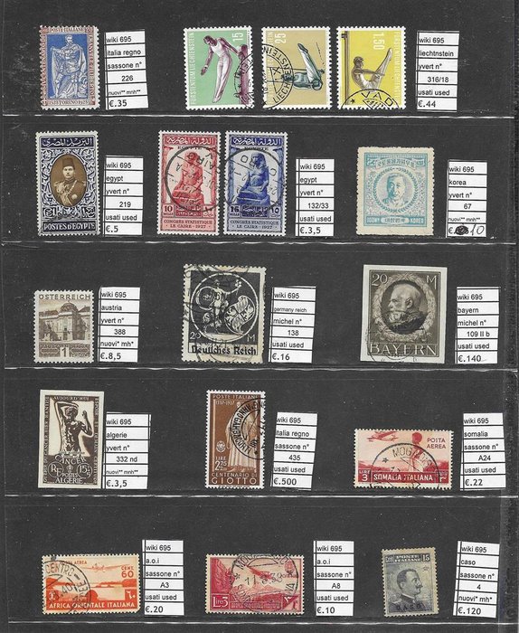 verden 1850/1950 - Samling af klassiske verdenslande stemplet og MH* +MNH** kat 2995 - yvert  scott sassone