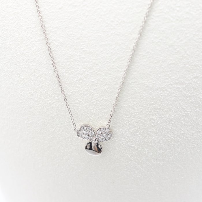 Tiffany  Co. - Halskæde med vedhæng - Paper Flowers Diamond Necklace Platin