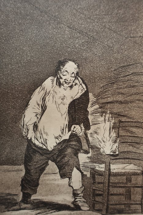 Francisco José De Goya y Lucientes (1746-1828), after - Caprichos, Blatt #18: Y se le quema la casa (Und sein Haus brennt ab)