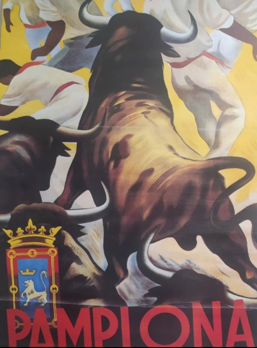 SAN FERMINES, Pamplona, España. - Cartel San Fermín, PAMPLONA ,1954 - 1950‹erne