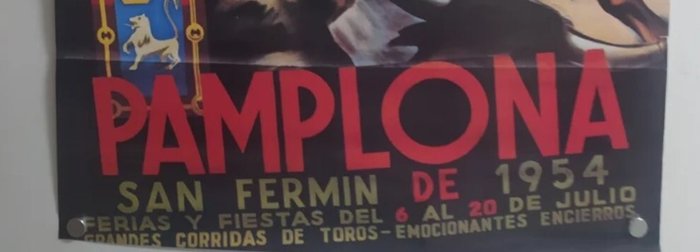 SAN FERMINES, Pamplona, España. - Cartel San Fermín, PAMPLONA ,1954 - 1950‹erne