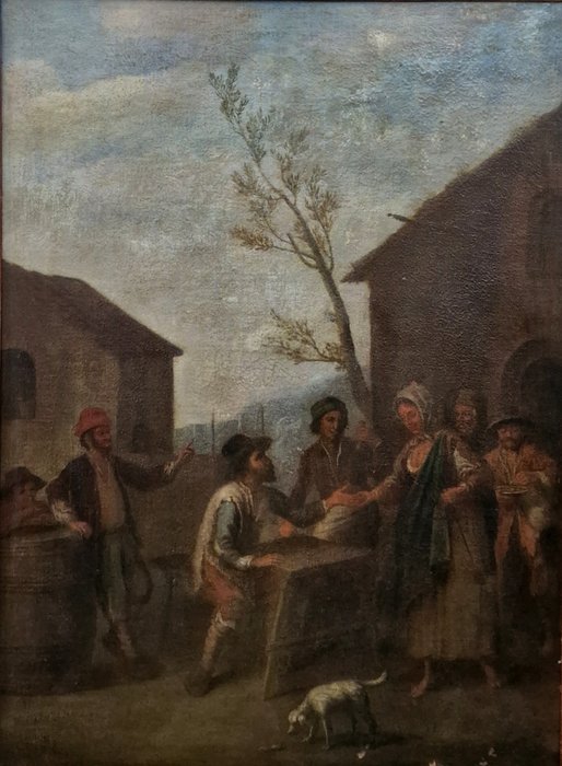 Paolo Monaldi (1710-1779), Seguace di - Scena di vita