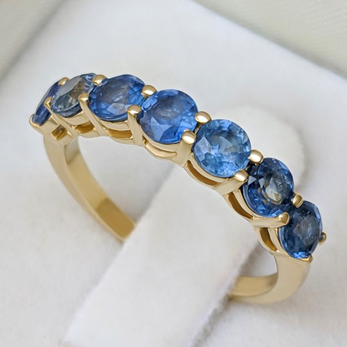 Ingen mindstepris - Ring - 14 karat Gulguld -  180ct tw Safir - GCI