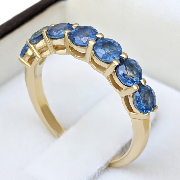 Ingen mindstepris - Ring - 14 karat Gulguld -  180ct tw Safir - GCI