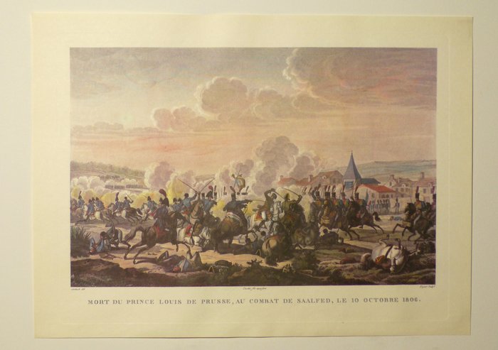 Frankrig - Leipzig / Saalfeld / Hohenlinden (Preussen - Tyskland); Vernet - Drie Litho Gravures van Drie Napoleon Veldslagen - 1801-1820