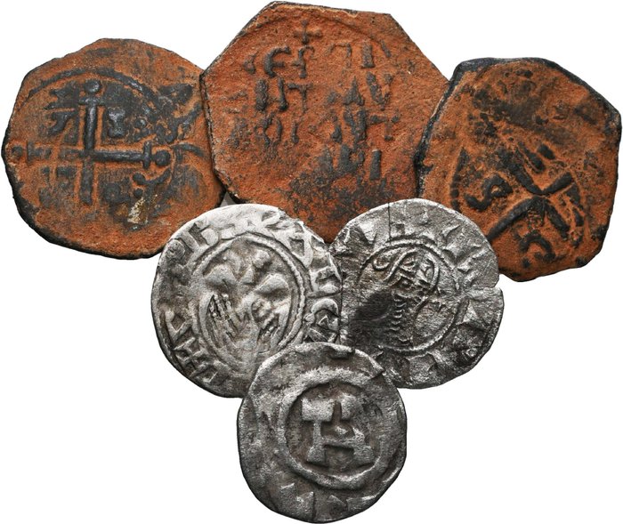 Korsfarere A Very Beautiful Collection of 6x Crusaders Coins 12th century  (Ingen mindstepris)