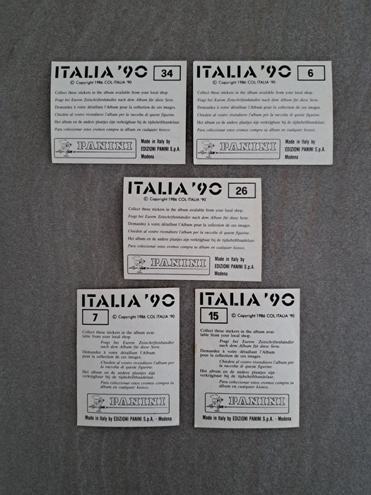 Panini - World Cup Italia 90 - All different - 60 Loose stickers